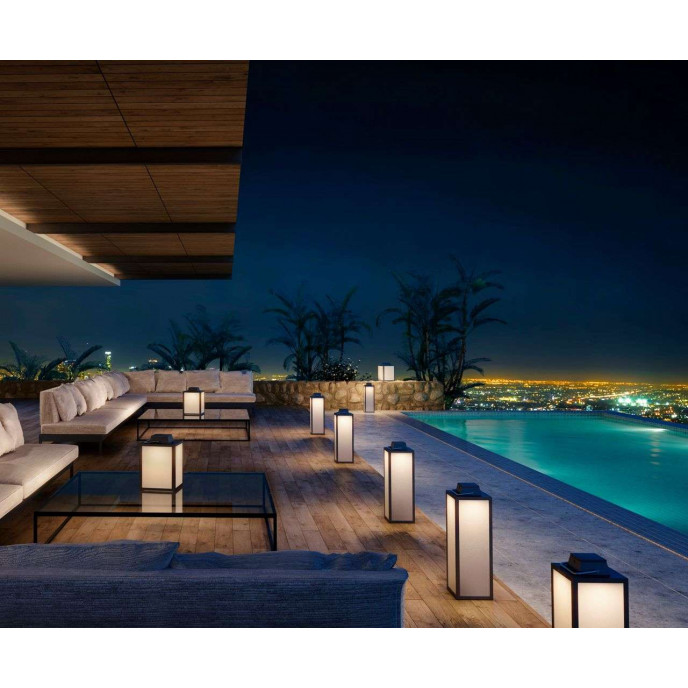 Lanterne solaire TRADITION 40 cm - Gris espace Les Jardins