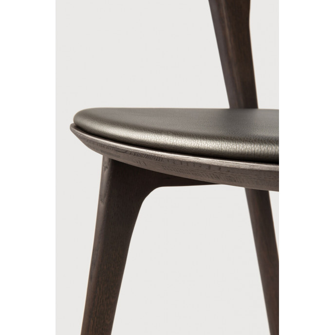 Chaise Bok en chêne brun - cuir marron Ethnicraft