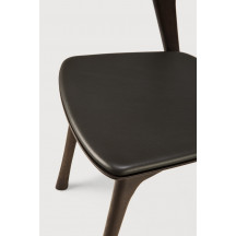 Chaise Bok en chêne brun - cuir marron Ethnicraft