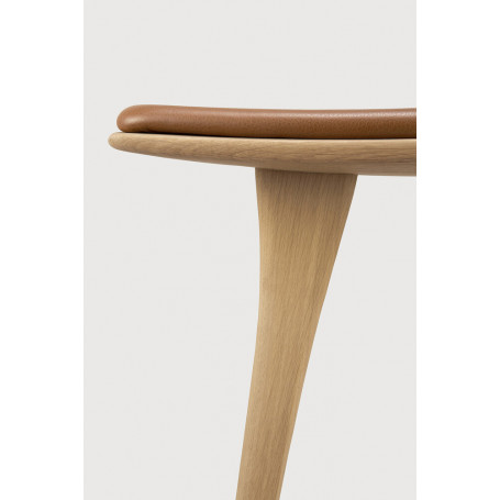 Tabouret de bar Osso en chêne - cuir cognac Ethnicraft