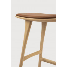 Tabouret de bar Osso en chêne - cuir cognac Ethnicraft