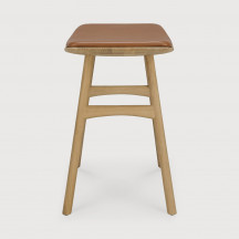 Tabouret Osso en chêne - cuir cognac Ethnicraft