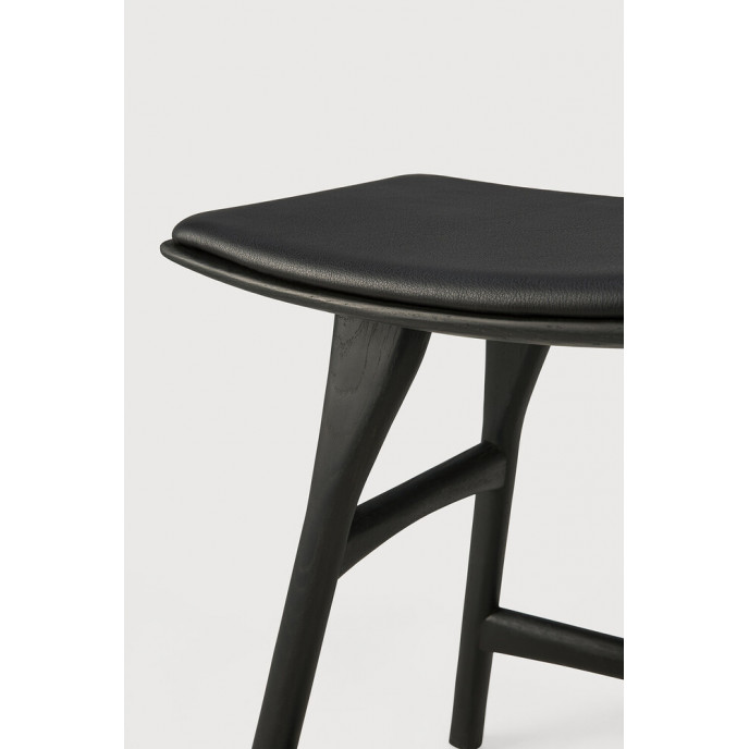 Tabouret Osso en chêne brun - cuir marron Ethnicraft