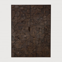 Décoration murale Teck 120x90 - Marron foncé Ethnicraft