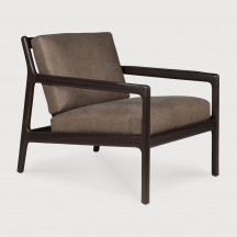 Fauteuil Jack coussin cuir Marron Ethnicraft
