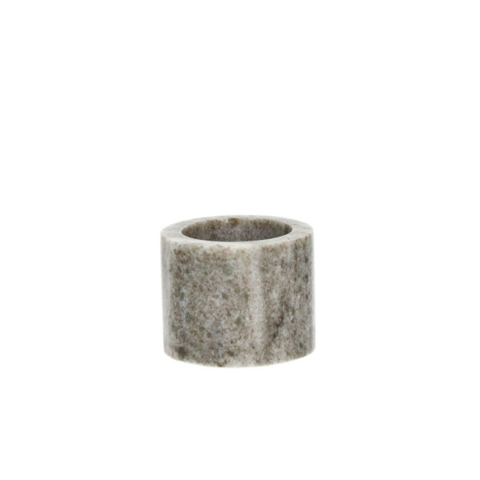 Bougeoir en marbre Marmar D12,5 cm - Gris clair Pomax