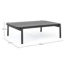 Table basse Florencia - Anthracite Bizzotto