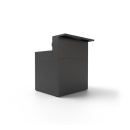 Meuble plan de travail en acier noir Forge Adour