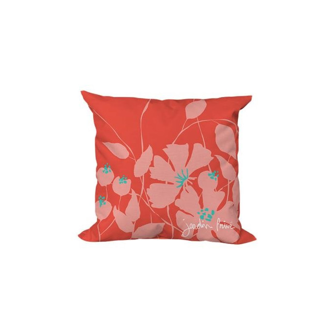 Coussin déco Clair Obscur 40x40 - Corail Jardin Privé