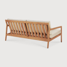 Canapé Jack en teck & tissu - couleur blanc sable L 180 Ethnicraft