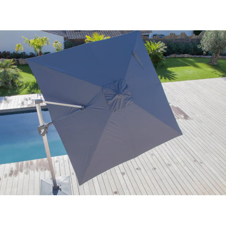 Parasol déporté NH 3 x 3 m orientable Bleu Proloisirs