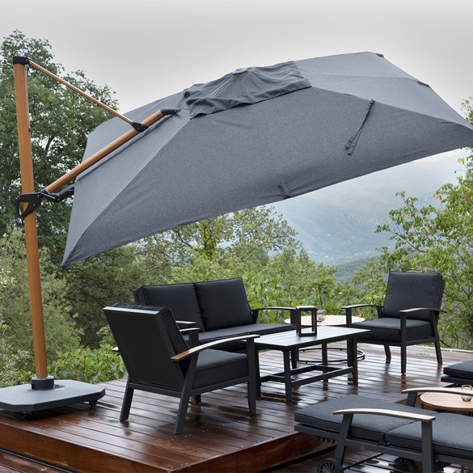 Salon de jardin Berlin - Gris mat / Anthracite Créador