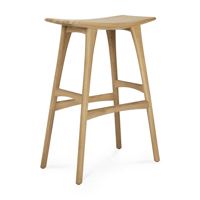 Tabouret de bar Osso hauteur 80 cm  en chêne Ethnicraft