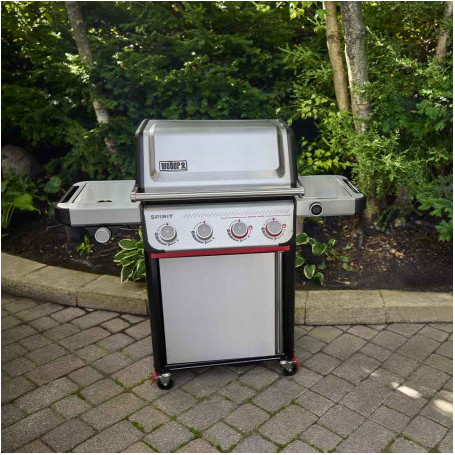 Barbecue gaz Spirit SP-435 inox + réchaud latéral Weber