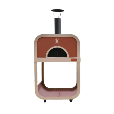 Four à bois Le Flambeur 60 - terra cotta & sable - sur pieds Ephrem