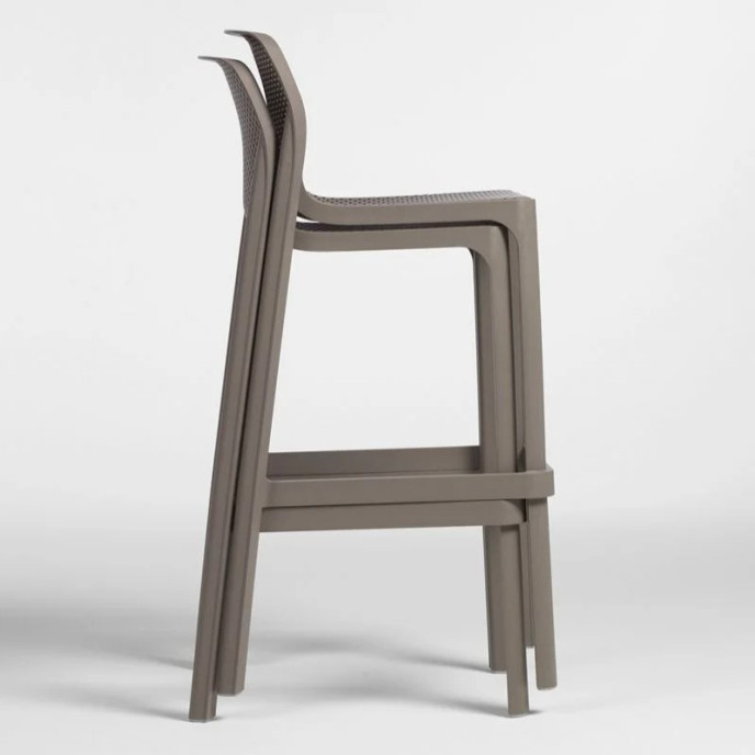 Tabouret de bar Net - Taupe Nardi