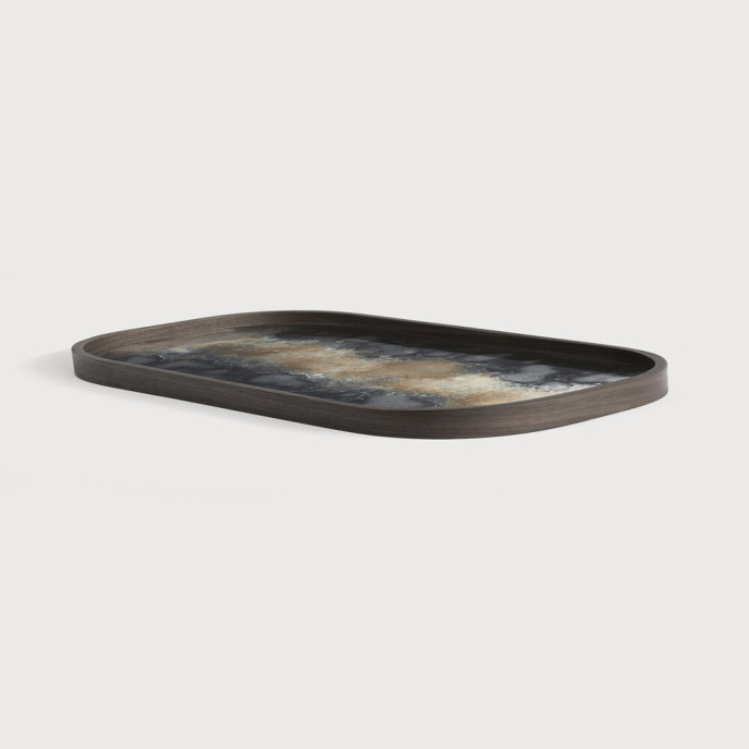 Plateau en Verre rectangulaire Organic Ethnicraft