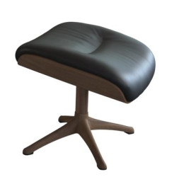 Repose-pieds Clément Medium Tissu Savoie Pieds Noyer Satin Platine Flexlux