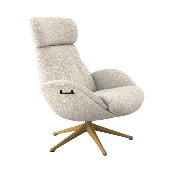 Fauteuil Elégant Tissu Roma Blanc cassé Flexlux