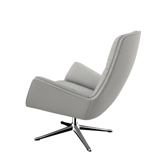 Fauteuil Moro Tissu Firenze Pieds en Aluminium Flexlux