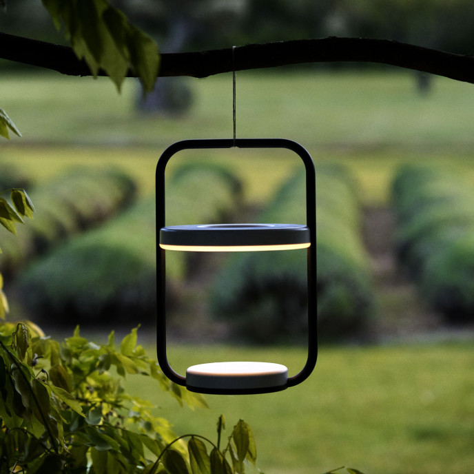 Lampe monochrome Ulli H30 Bleu Abysse Fermob