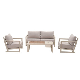 Ensemble détente Perth - Crème et Chêne Proloisirs