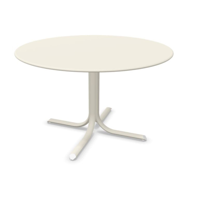 Table bord rond System - Blanc Emu