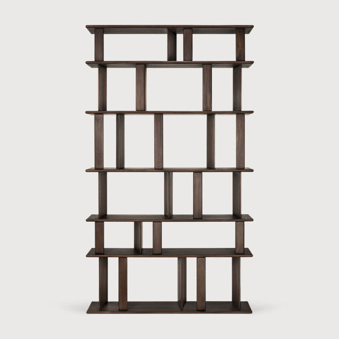 Etagère Block en Acajou L 133 H 207 cm Etnicraft