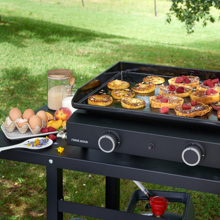 Table Roulante En Acier Noir Forge Adour