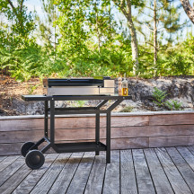 Table Roulante En Acier Noir Forge Adour