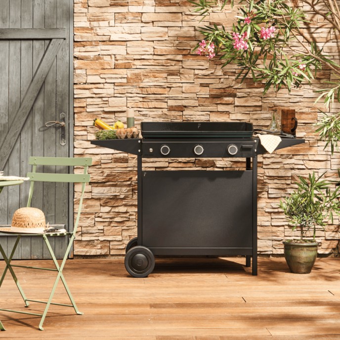 Chariot pour Plancha Origin 75 cm Acier noir  Forge Adour