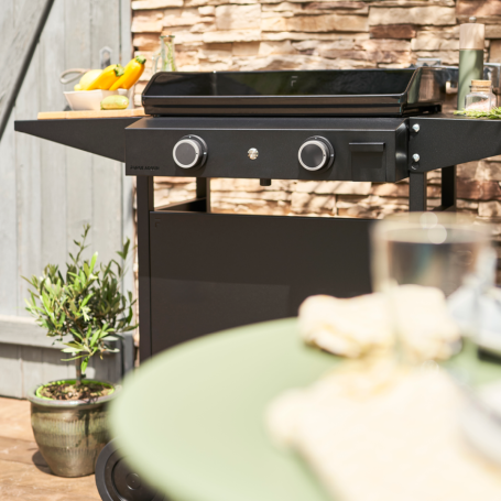 Chariot fermé pour Plancha Origin 60 cm Acier noir Forge Adour