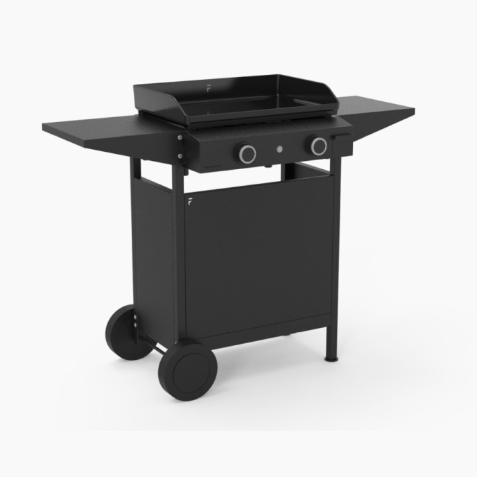Chariot fermé pour Plancha Origin 60 cm Acier noir Forge Adour