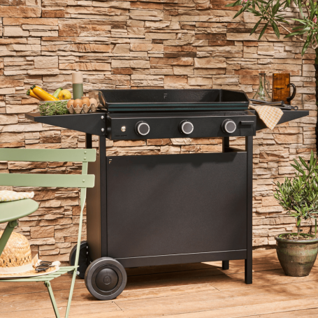 Plancha gaz Origin 75 Acier noir Forge Adour