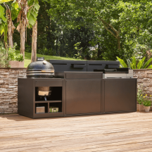 Support Kamado fermé en acier noir Forge Adour