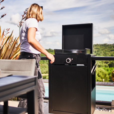 Couvercle pour plancha Mondern 45 cm Acier noir Forge Adour