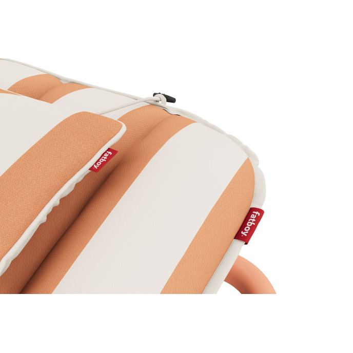 Lit de repos d’extérieur Sunbun Terracotta / Stripe Orange Creme Fatboy®
