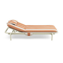 Lit de repos d’extérieur Sunbun Desert / Stripe Orange Creme Fatboy®