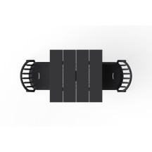 Petite table de jardin Fred Square Bistreau Anthracite Fatboy®