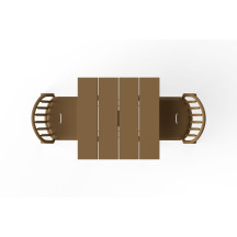 Petite table de jardin Fred Square Bistreau Mochaccino Fatboy®