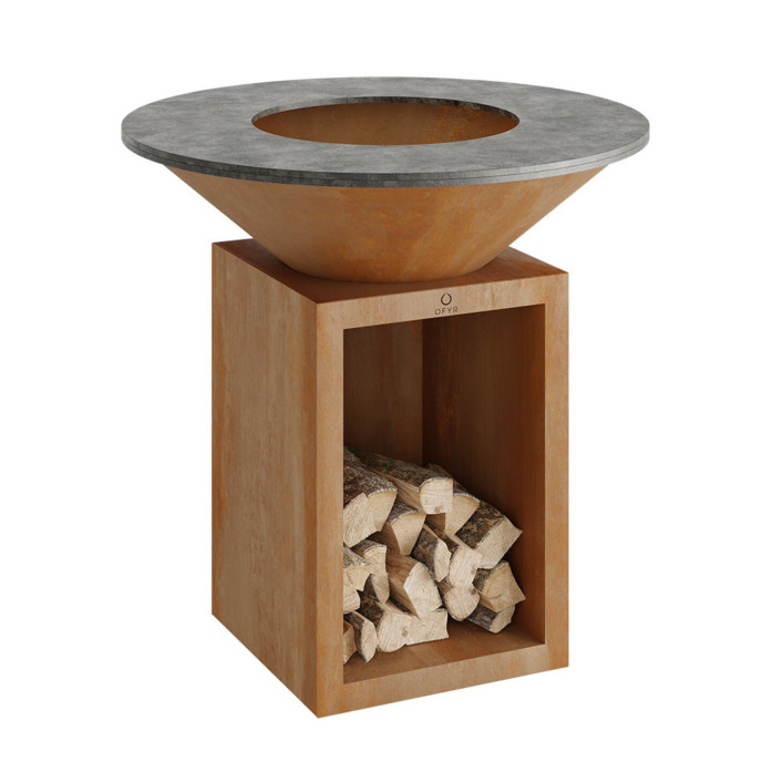 Brasero Classic+ Storage 100 corten Ofyr