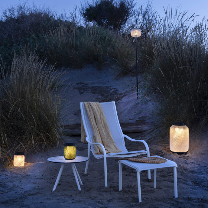 Lampion de table solaire Lolie olive 200 lumens - Les Jardins