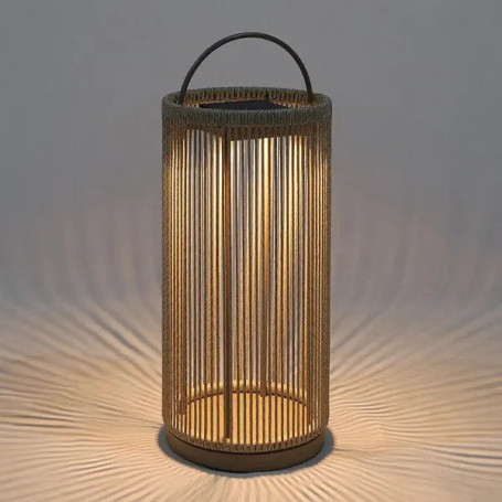 Lantèrne solaire Ø35 cm/ H 65 cm beige - Les Jardins