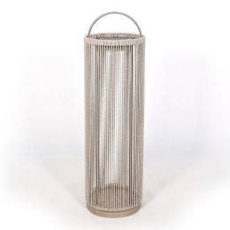 Lanterne solaire Ø35 cm/ H 90 cm beige - Les Jardins