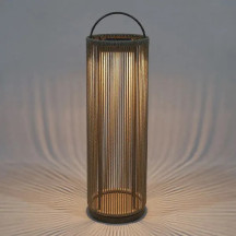 Lantèrne solaire Ø35 cm/ H 90 cm beige - Les Jardins