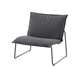 Chaise détente empilable en acier / polytex - Anthracite Créador