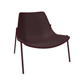 Fauteuil bas Round - Rouge intense Emu
