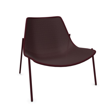 Fauteuil bas Round - Rouge intense Emu