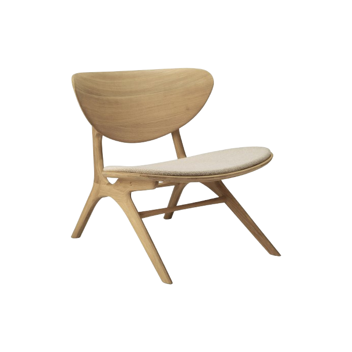 Fauteuil Eye en chêne assise tissu Ethnicraft