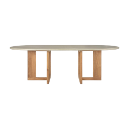 Table Trestle en Teck & béton 240 x 110 Ethnicraft